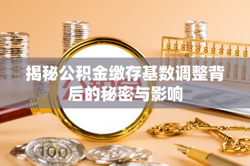 安次揭秘公积金缴存基数调整背后的秘密与影响